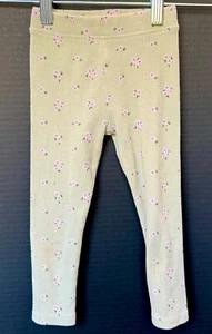 Zara girls mint green floral ribbed leggings size 3 years/98 cm - Picture 1 of 5
