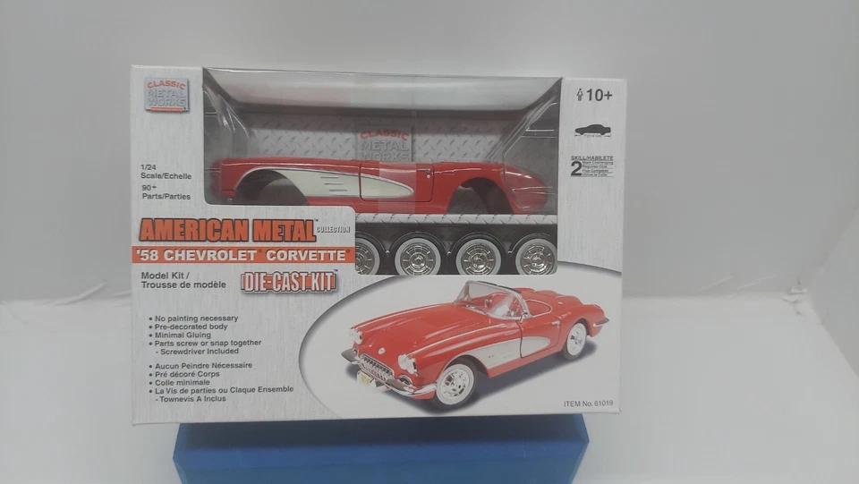 Classic Metal Works '58 Chevy Corvette Metal Model Kit 1/24 - Image 1 of 1