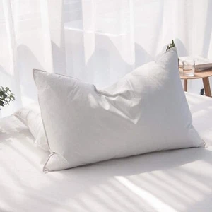 Luxury Goose Feathers Down Pillow Queen Size, Hotel Quality Fluffy Bed Pillow... - Picture 1 of 8