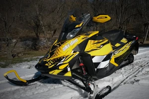 2008 - 2018 Ski doo Rev XP MXZ ETEC Snowmobile Graphics Custom Wrap #3500 Yellow - Bild 1 von 4