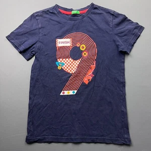 United Colors of Benetton T-Shirt Boys Size XL Blue Graphic Racing Car Number 9 - Picture 1 of 7