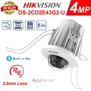 Hikvision DS-2CD2E43G2-U 4MP AcuSense Fixed POE Built-in Mic Network Dome Camera - Picture 1 of 9