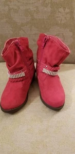 PIPER HOT PINK ANKLE BOOTS/ SHOES W/ STONES TODDLER SIZE 7 NEW GIRLS - Picture 1 of 12