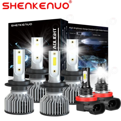 For BMW 525i 530i 540i 2001-2003 6X LED Headlight Bulbs Hi Lo Beam Fog Light - Image 1 of 4