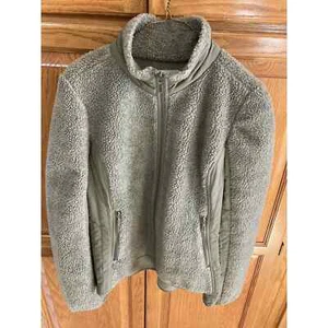 Ruff Hewn Taupe Berber Fleece Womens Extra Large Full Zip Jacket Boho Outdoor - Picture 1 of 8