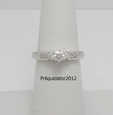 1/3CT Natural Diamond Anniversary Engagement Wedding Bridal Ring 14K White Gold - Image 1 of 4