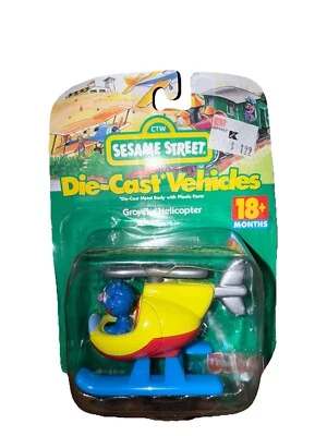 Helicóptero fundido a presión Fisher Price 1998 Sesame Street Grover's de colección Foto 1 de 2