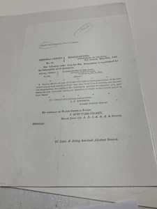 CIVIL WAR REBEL POWS PAROLE ORDERED GENERAL GRANT 1865 NEW ORLEANS GULF. #1912 - Picture 1 of 9