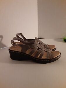 Clarks Womens Gray Lexi Marigold Gladiator Casual Comfort Sandals Shoe Sz 7 N