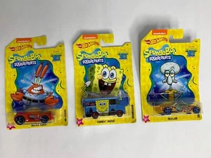 Hot Wheels SpongeBob Squarepants Cars LOT OF 3 - Spongebob, Squidward, Mr. Krabs - Picture 1 of 4