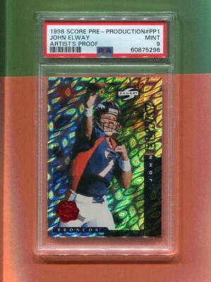 JOHN ELWAY DENVER BRONCOS 1998 SCORE ARTIST PROOF PRE-PRODUCTION #PP1 PSA 9 - Image 1 of 2