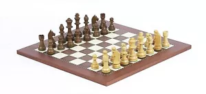Staunton Design Chessmen with Two Extra Queens & Champion Chessboard - Picture 1 of 3