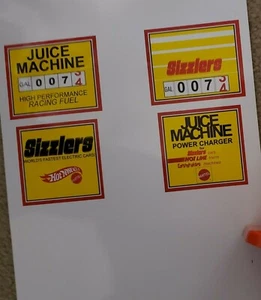 Sizzlers Juice Machine Stickers Decals Enough For 2!  Hot Wheels! - Picture 1 of 2