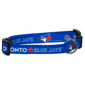 MLB Toronto Blue Jays Adjustable Nylon Pet Dog Collar CHOOSE SIZE - Picture 1 of 1
