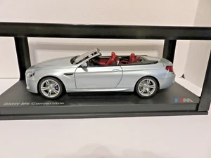 BMW M6 F12M CONVERTIBLE 1/18 Metallic Silver DIECAST MODEL CAR BY PARAGON - Picture 1 of 14