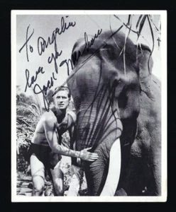Jock Mahoney signiert 4"x 5" Bild gespielt Tarzan in 2 Filmen - Bild 1 von 1