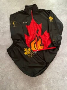 Traje de chándal de nailon campeón del equipo canadiense olímpico Atlanta 1996 de colección negro talla XXL - Imagen 1 de 18