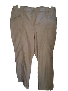 CHICOS DARK TAUPE ANKLE/CROP PANT SZ 1.5 EXC COND! 6 PKT DESIGN CAREER/CASUAL ! - Picture 1 of 6