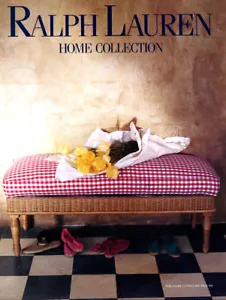 Ralph Lauren Home Collection 1993 otomana Gingham anuncio de revista de 1 página - Imagen 1 de 1