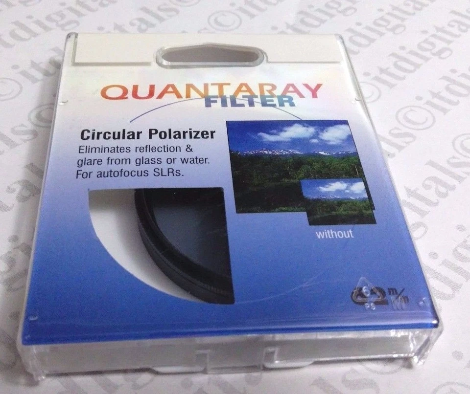 Japan Made 62mm CIRCULAR POLARIZER Lens FILTER CPL 62 mm PL-CIR Quantaray Japan  - Image 1 of 3
