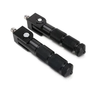 1 Pair Black CNC Aluminum Motorcycle Foot Pegs Footpegs Footrest Rear Set Pedals - Picture 1 of 13