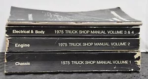 4 Original 1975 FORD TRUCK Factory Service Shop Manuals - Picture 1 of 8