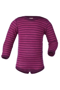 Engel Baby Body langarm Engel 74 80 himbeere lila 70 % Wolle 30 % Seide neu - Bild 1 von 5