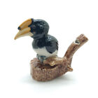 Hornbill Bird on Trunk Ceramic Animal Figurine Statue - CBX035
