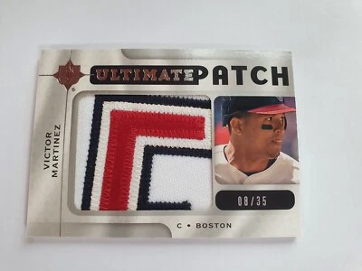 2009 Ultimate Collection Ultimate Patch Victor Martinez 08/35 3CLR SP Rare  - Image 1 of 4