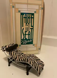 TAKE A SEAT by Raine Dollhouse Zebra Chaise #24033 - New in Box - Picture 1 of 5