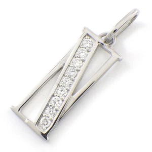 Colgante Joyería Fina Top Motivo Alfabeto Inicial N Diamante PT900 Platino - Imagen 1 de 4