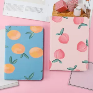 Cute Peach Leather Magnetic Smart Stand Case Cover For iPad 9.7 6th Air 10.5 Pro - Picture 1 of 16