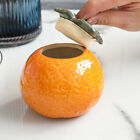  Ceramiczny pomarańczowy pojemnik na herbatę do słoików do przechowywania pojemnik na ciastka z pokrywką