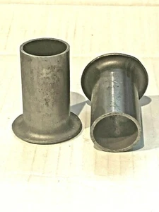2 New~Old Stock unfinished heavy steel Neck 1-7/8" tall FLANGED break, lamp part - Picture 1 of 6
