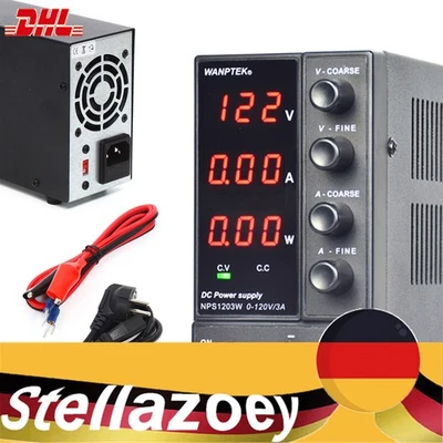 0-120V 0-3A Regelbare Labornetzgerät DC Stabilisiert Netzgerät AC Trafo 360W EU - Bild 1 von 4