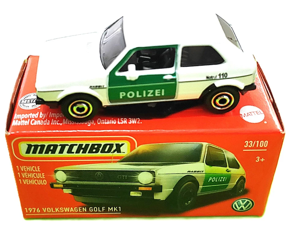 2021 Matchbox Metro Power Grabs 33/100 - 1976 Volkswagen Golf Mk1 - Image 1 of 1