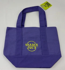 Trader Joe’s Trick-or-Treat Mini Canvas Tote 2025 LIMITED EDITION Purple NWT - Picture 1 of 3