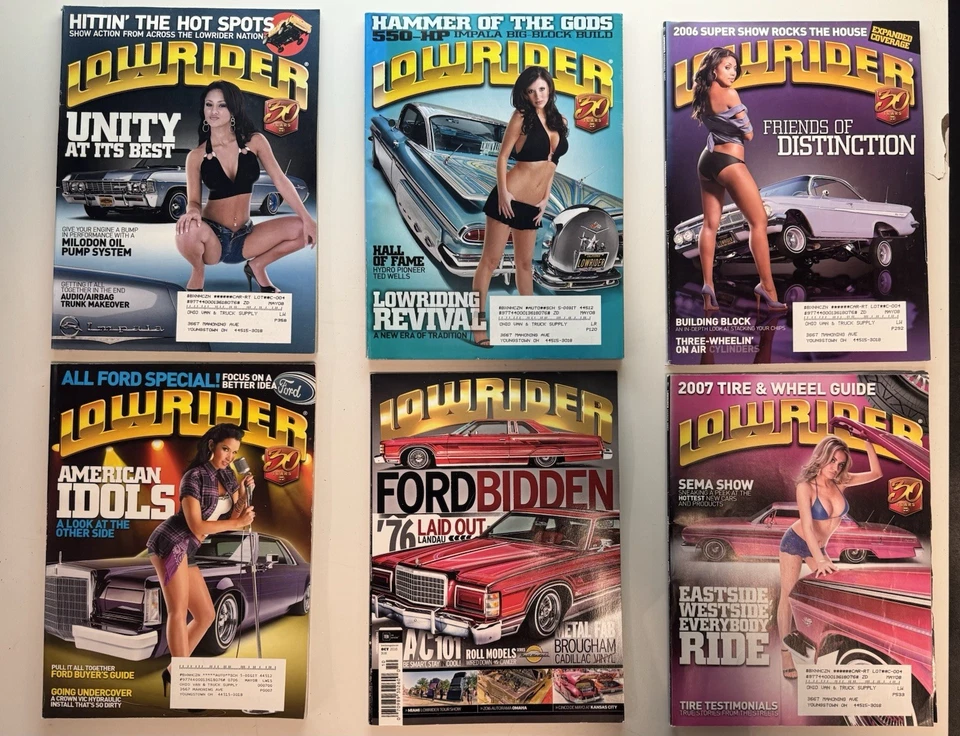 Lowrider Magazine 6 Issues-2007-Feb March, April, June : 2016- Oct. Like New Foto 1 de 4
