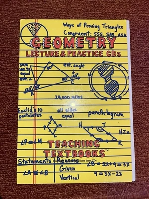 Teaching Textbooks: Geometry Lecture & Practice CDs: 4 CDs ONLY NO textbook - Image 1 of 3