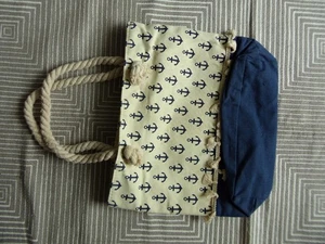 Strandtasche Korb Anker Beach Strand Sommer Strandkorb Leinentasche Spain Travel - Bild 1 von 4