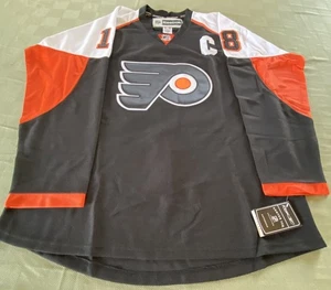VTG Philadelphia Flyers Reebok Jersey Mike Richards #18  52 XL NWT FIGHT STRAP - Picture 1 of 24