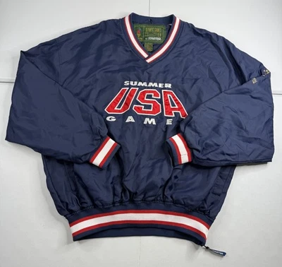 Vtg Starte Atlanta 1996 Olympics Starter Jacket USA Windbreaker Pullover 90s XL - Image 1 of 4