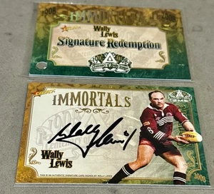 2008 NRL Centenary Of Rugby League Immortal Signature Card IMSC4 Wally Lewis #85 - Picture 1 of 2