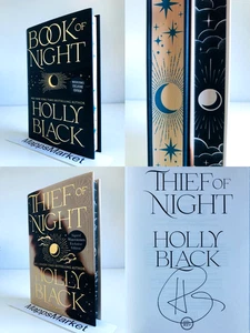 Buch der Nacht und Dieb der Nacht SIGNIERT von Holly Black WATERSTONES 1/1 Schablone - Bild 1 von 22