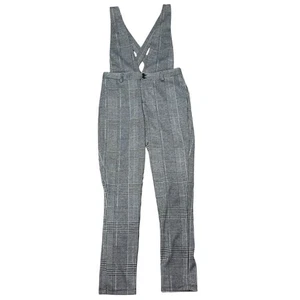 JACK by BB Dakota | Checkmate Black and White Glen Plaid Jumpsuit size Small NEW - Picture 1 of 16