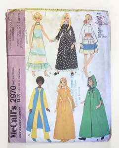 1971 Vintage 5”-6.5” Fashion Doll Vestiti Taglio Modello Cucito, McCall’s 2970 - Foto 1 di 2