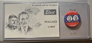 1968 1 1/2" WALLACE/LEMAY JUGATE PINBACK - Picture 1 of 3
