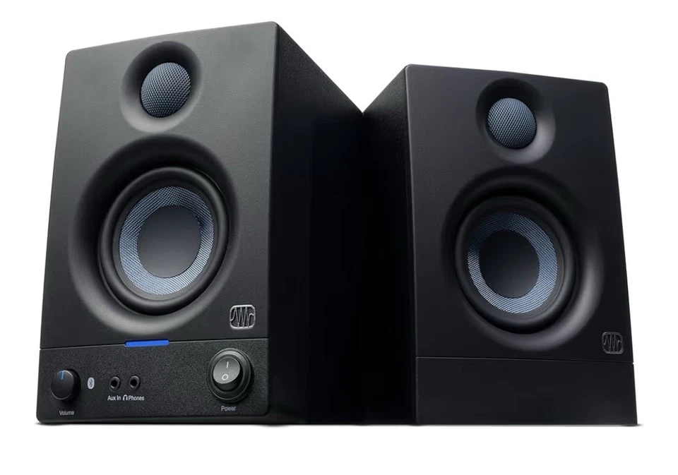 Par de altavoces Bluetooth negros para monitor de estudio PreSonus Eris 3.5 nuevos con etiquetas Foto 1 de 4
