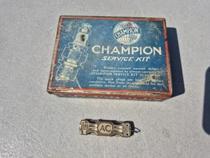 Vintage Champion Zündkerzen Service Kit Werbung Dose mit AC Delco Gap Tool - Bild 1 von 10