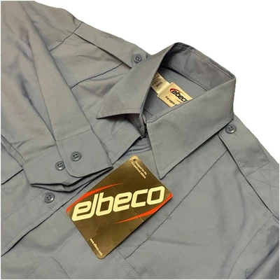 NUEVA CAMISA ELBECO Paragon Plus uniforme manga larga popelina TALLA 42 NUEVA CON ETIQUETAS azul Foto 1 de 4